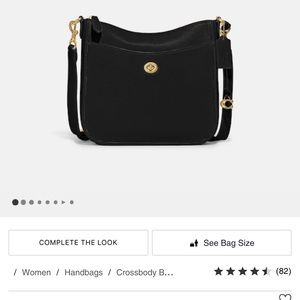 Coach Chaise Black Pebbled Leather Crossbody Bag. Like new !